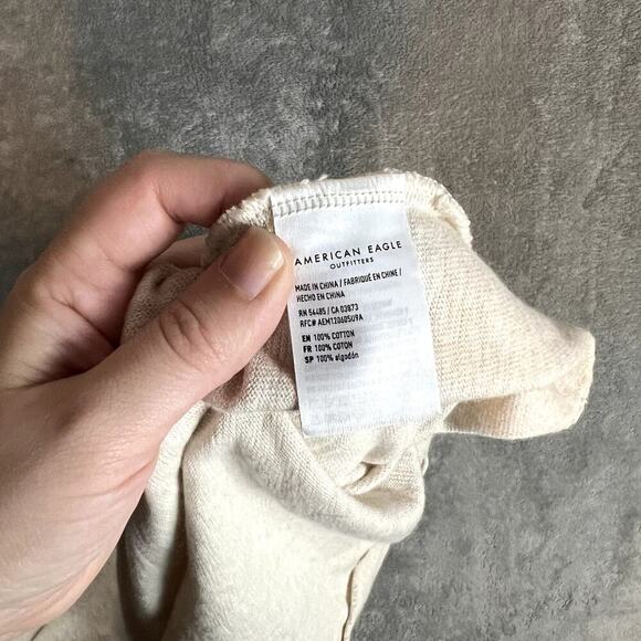 American Eagle Lounge Jumper Women's S NWT Wide Leg Cream Comfy - Picture 10 of 11